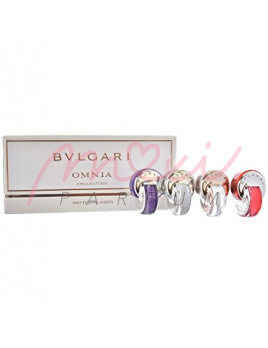 Bvlgari Omnia Collection Mini SET 4x5ml, Omnia Amethyste + Omnia Crystalline + Omnia Crystalline L´eau Parfum + Omnia Coral