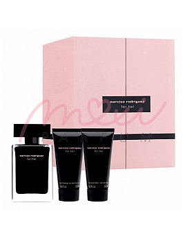 Narciso Rodriguez For Her, Edt 50ml + 50ml Mleczko do ciała + 50ml sprchovy gel