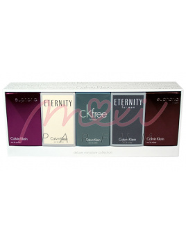 Calvin Klein mini set: Euphoria Woman 4ml + Eternity Woman 5ml + CK Free 10ml + Eternity Man 10ml + Euphoria Man 10ml