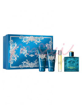 Versace Eros, Edt 100ml + 10 ml EDT + 100ml Balzám po holení + 100ml Żel pod prysznic