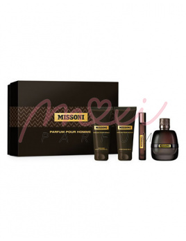 Missoni Parfum Pour Homme SET: Woda perfumowana 100ml + Woda perfumowana 10ml + Żel pod prysznic 100ml + Balzám po holení 100ml