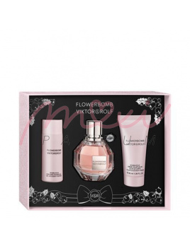 Viktor & Rolf Flowerbomb SET: Woda perfumowana 50ml + Żel pod prysznic 50ml +  Krem do ciała 40ml