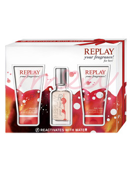 Replay your fragrance! for Her, Edt 20ml + 50ml Żel pod prysznic + 50ml Do ciała Mleczko