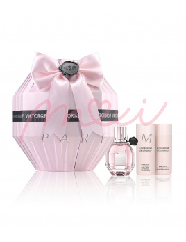 Viktor & Rolf Flowerbomb SET: Woda perfumowana 50ml + Żel pod prysznic 50ml +  Krem do ciała 40ml