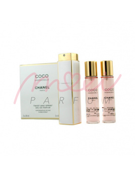 Chanel Coco Mademoiselle, Woda perfumowana 3x20ml - twist and spray