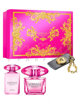 Versace Bright Crystal Absolu, Edp 90ml + 100ml Mleczko do ciała + Brelok do kluczy