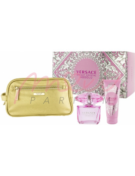 Versace Bright Crystal Absolu, Edp 90ml + 100ml Mleczko do ciała + Kosmetyczka