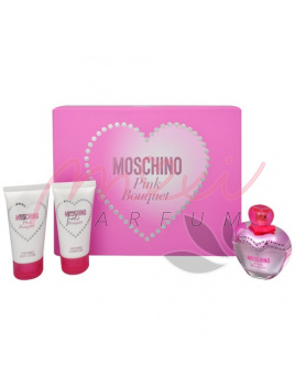 Moschino Pink Bouquet, Woda toaletowa 50ml + 50ml Mleczko do ciała + 50ml Żel pod prysznic